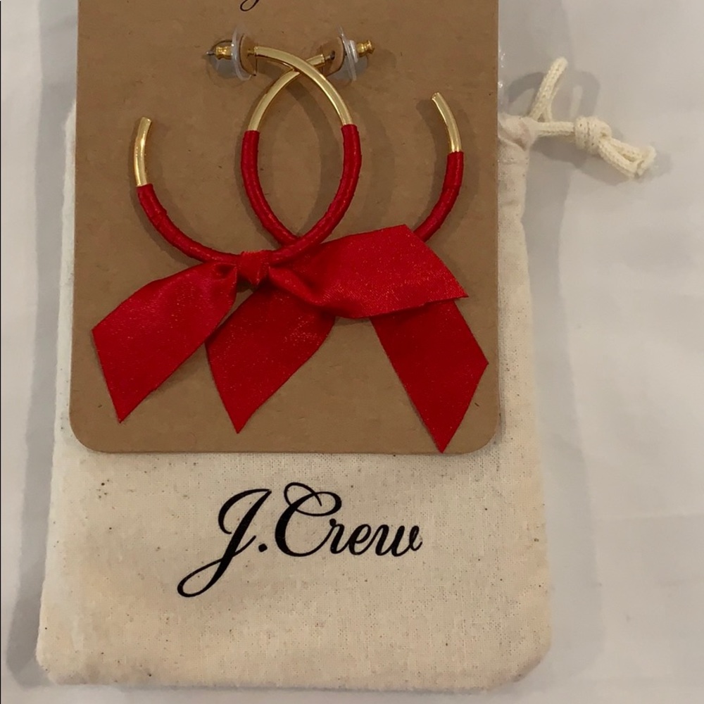 JCrew Hoop Ribbon Earrings